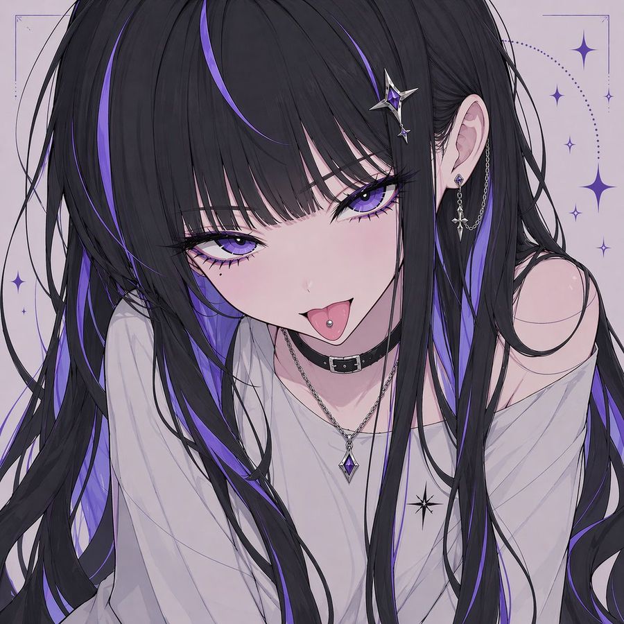 Censored Gothic Anime Girl Portrait — GPT Image 2 image prompt example