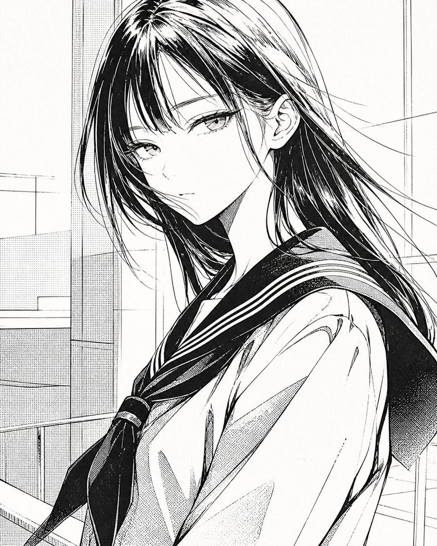 Censored Manga Schoolgirl — GPT Image 2 image prompt example