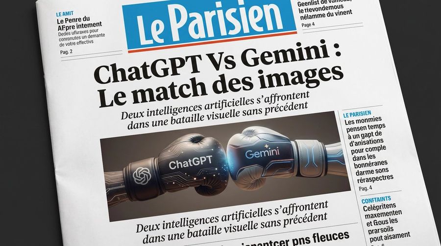 Chatgpt Vs Gemini Newspaper — GPT Image 2 image prompt example