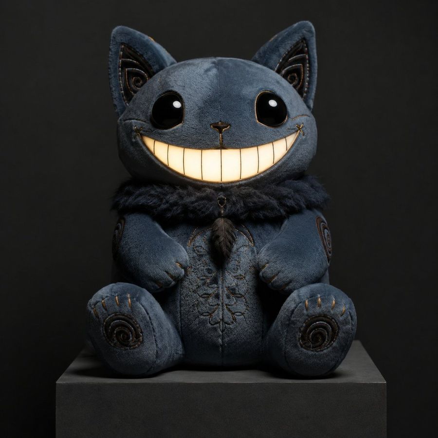Cheshire Cat Plush Design — GPT Image 2 image prompt example