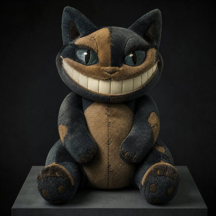 Cheshire Cat Plush Toy — GPT Image 2 image prompt example