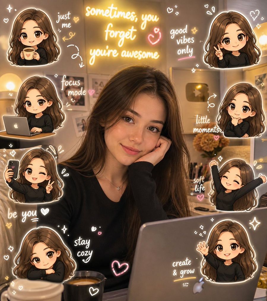 Chibi Avatar Scrapbook Photo — GPT Image 2 image prompt example