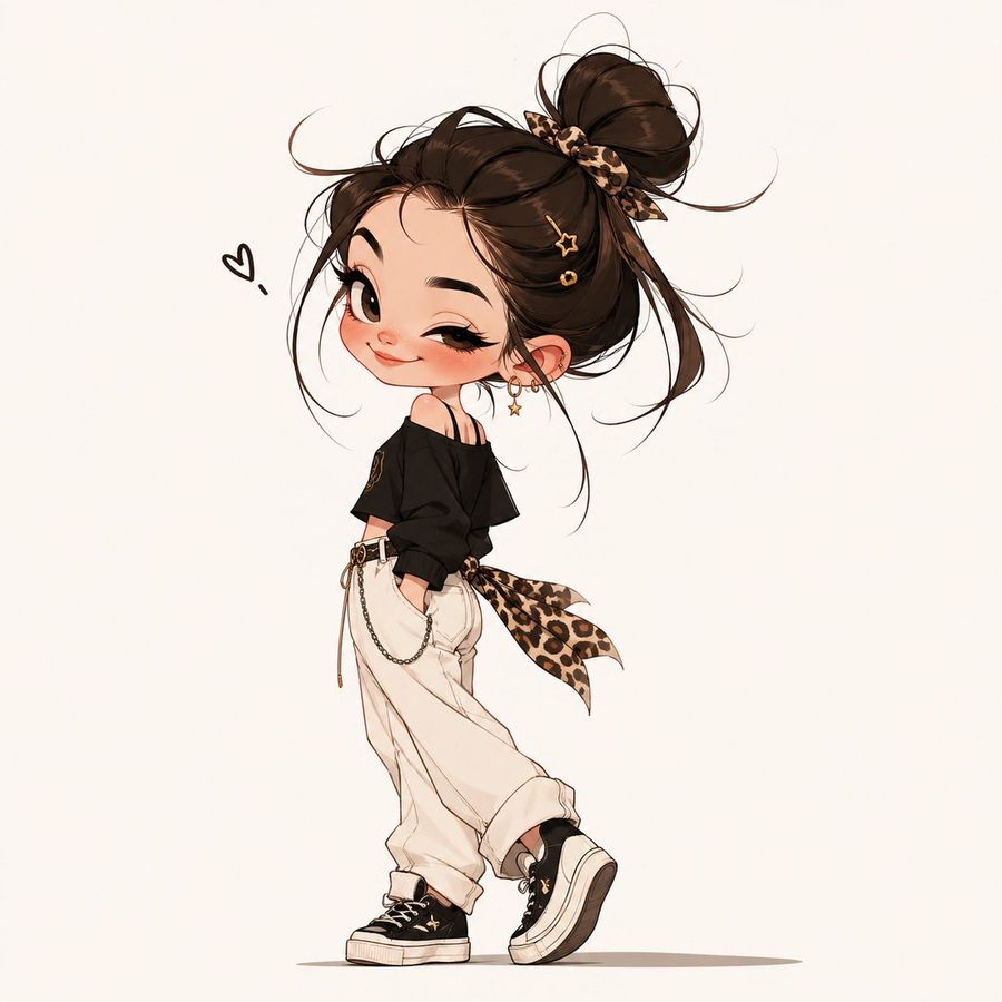 Chibi Fashion Girl Leopard — GPT Image 2 image prompt example