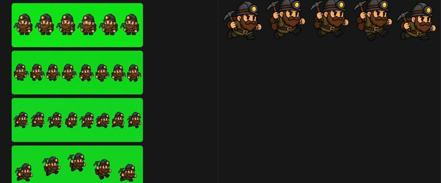 Chibi Miner Sprite Sheet — GPT Image 2 image prompt example