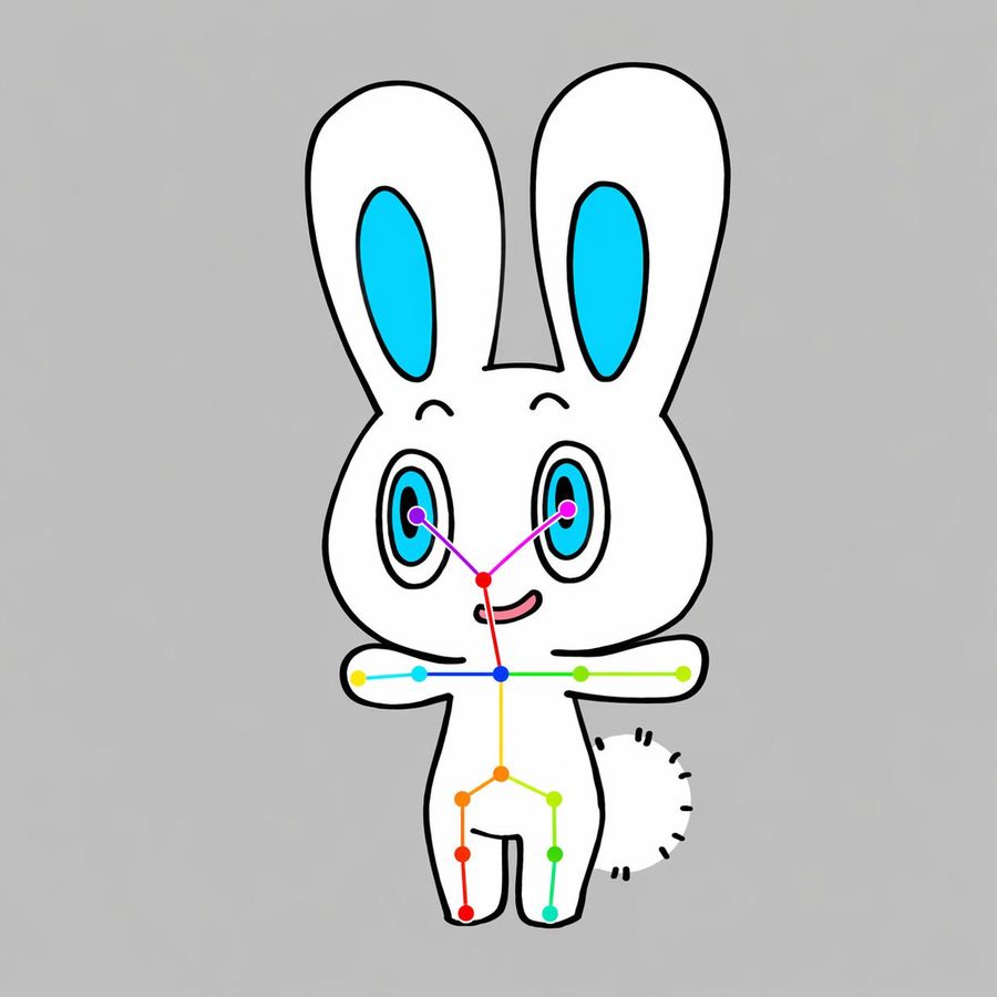 Chibi Rabbit Openpose Diagram — GPT Image 2 image prompt example