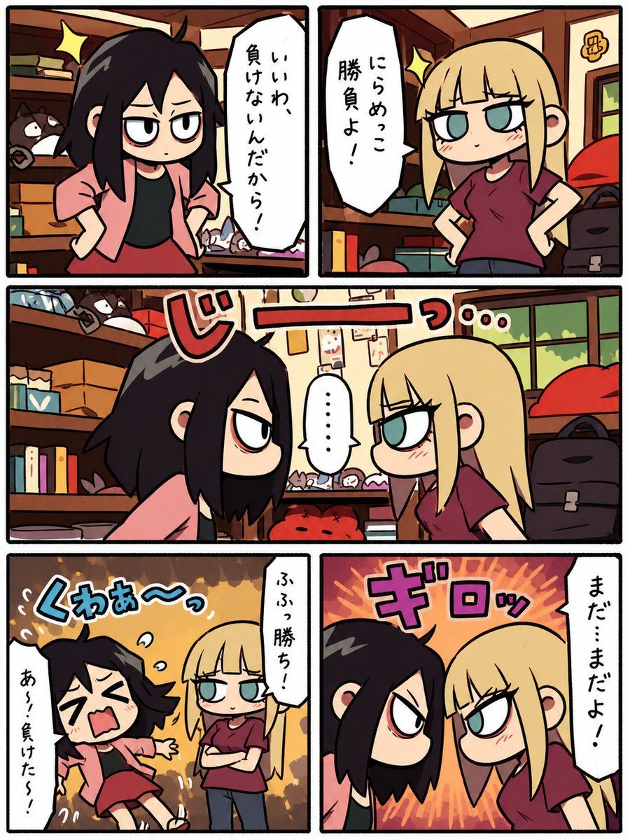 Chibi Staring Contest Manga — GPT Image 2 image prompt example