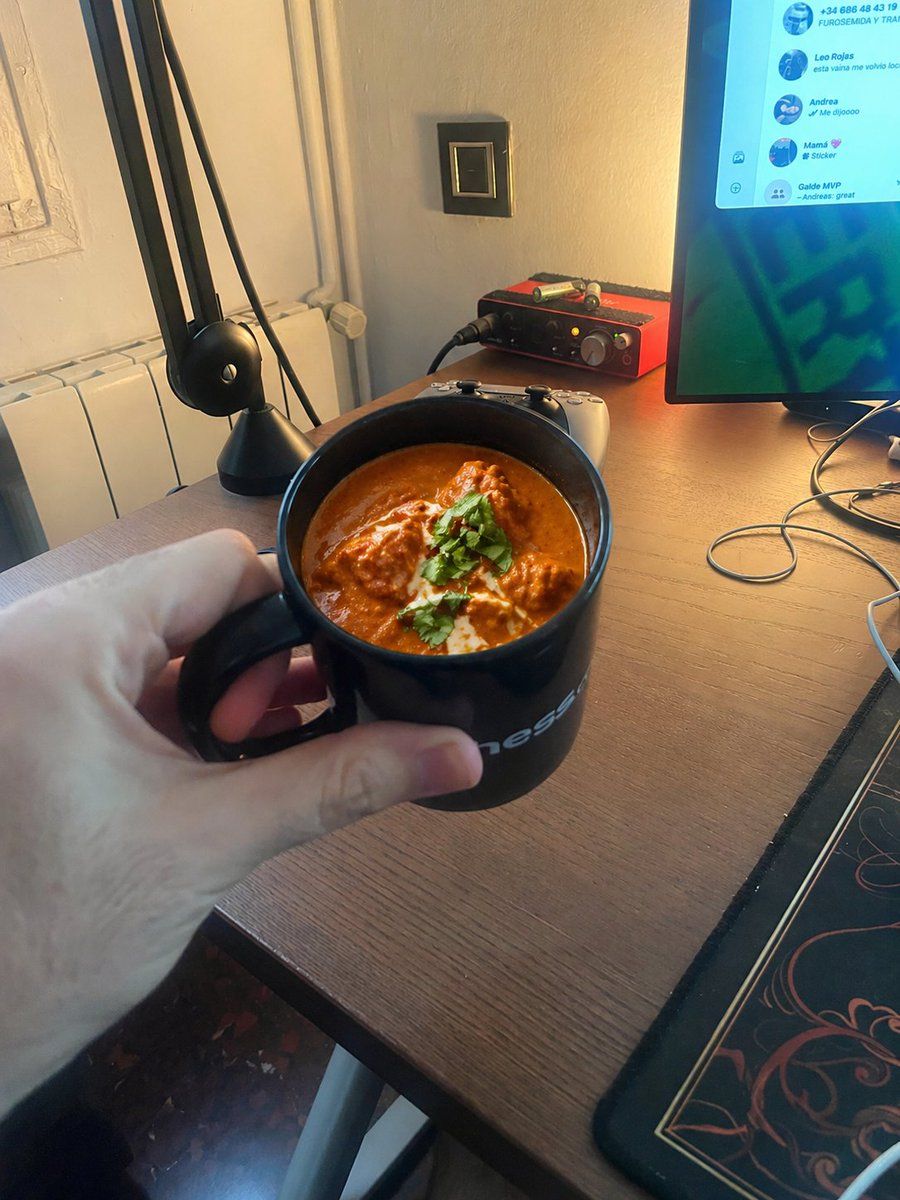 Chicken Tikka Masala Mug Desk Photo — GPT Image 2 image prompt example