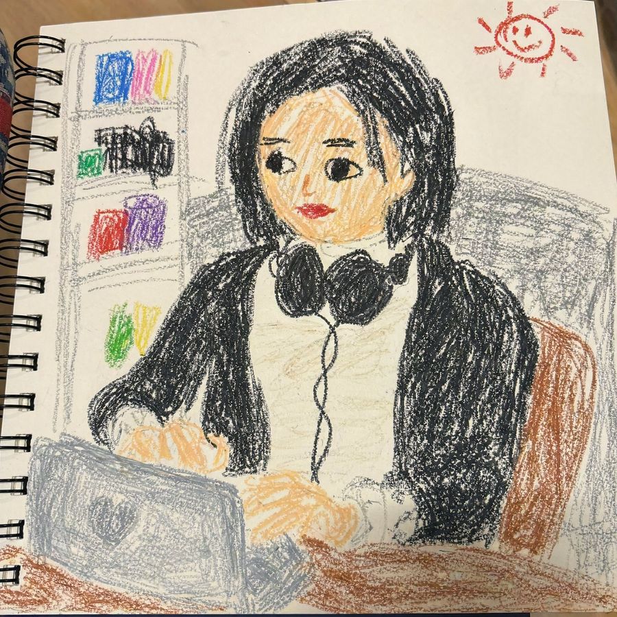 Child Crayon Sketchbook Drawing — GPT Image 2 image prompt example