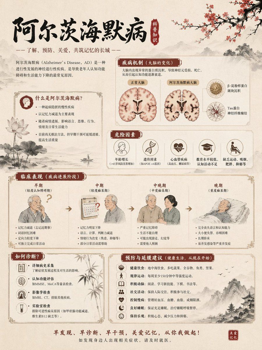 Chinese Alzheimers Awareness Infographic — GPT Image 2 image prompt example