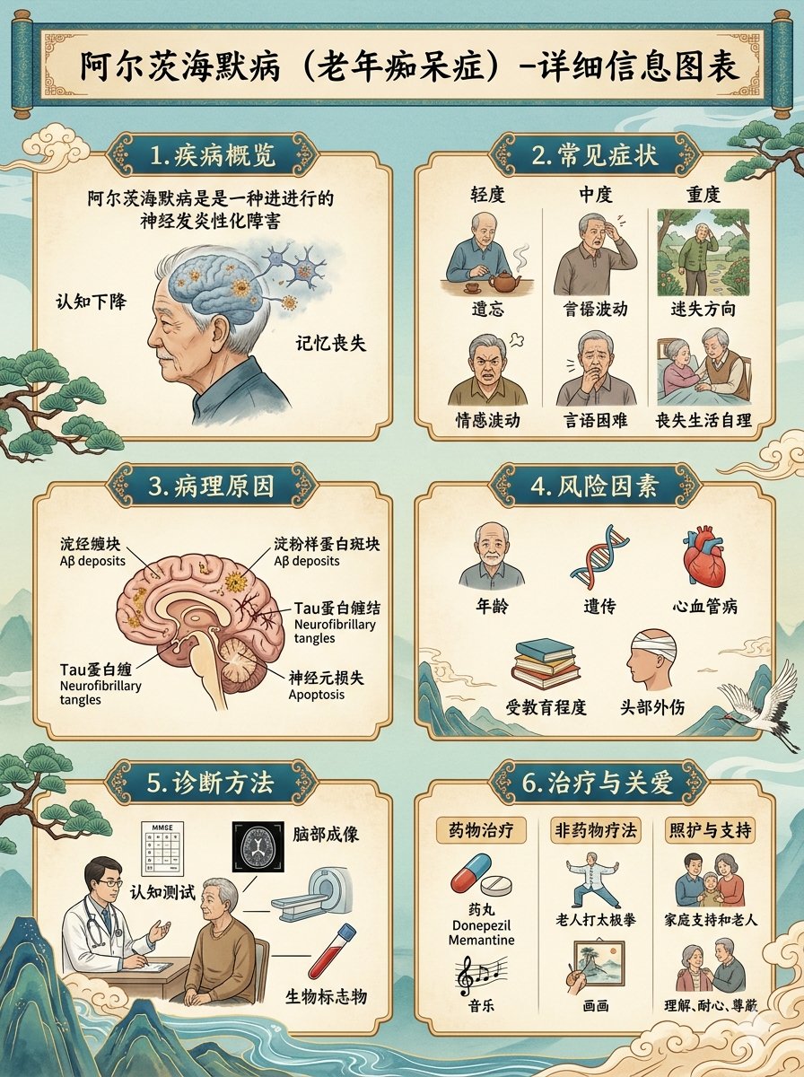 Chinese Alzheimers Infographic Poster — GPT Image 2 image prompt example