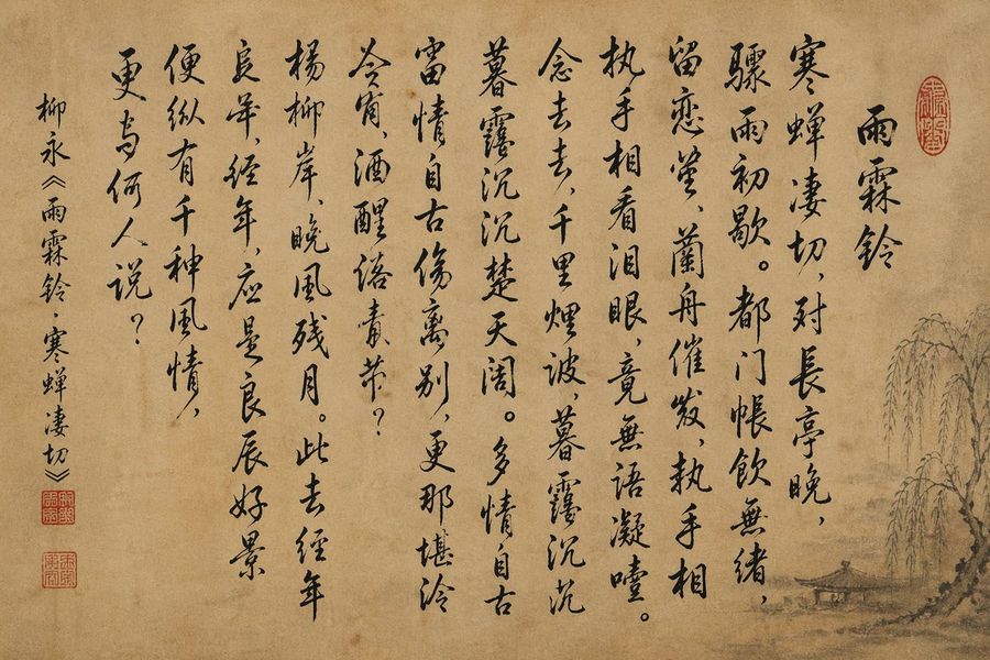 Chinese Calligraphy Poem Scroll — GPT Image 2 image prompt example