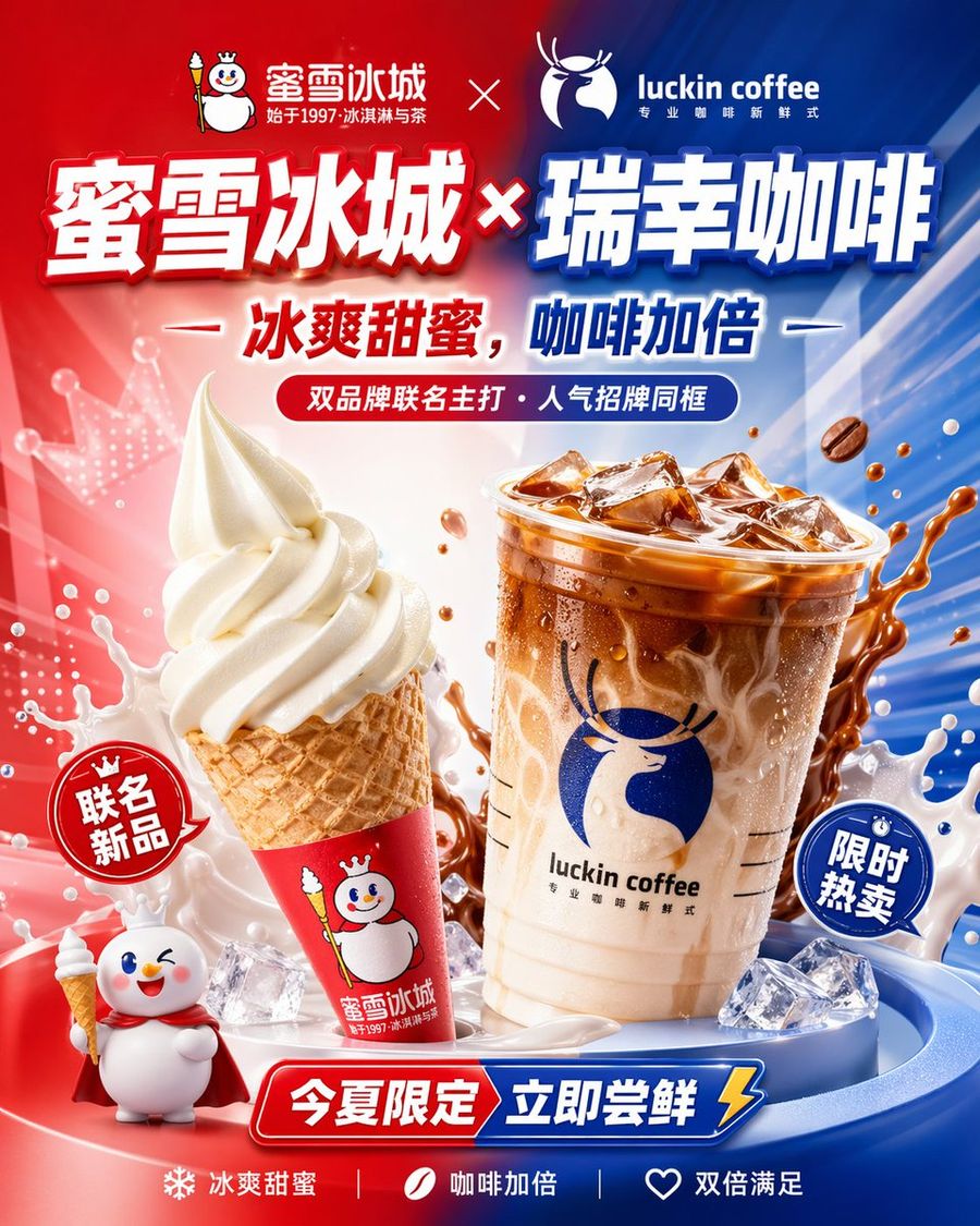 Chinese Co Branded Summer Drink Poster — GPT Image 2 image prompt example