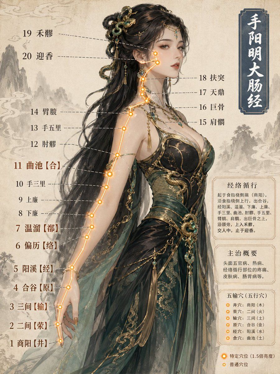 Chinese Medicine Meridian Infographic — GPT Image 2 image prompt example