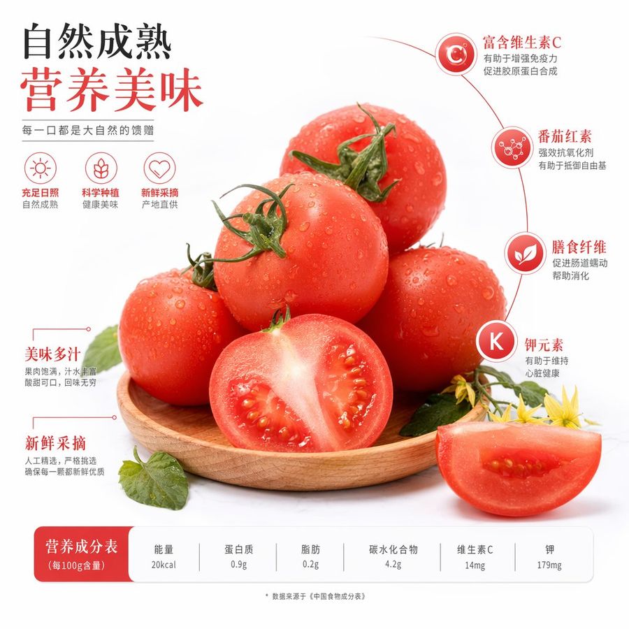 Chinese Tomato Nutrition Poster — GPT Image 2 image prompt example