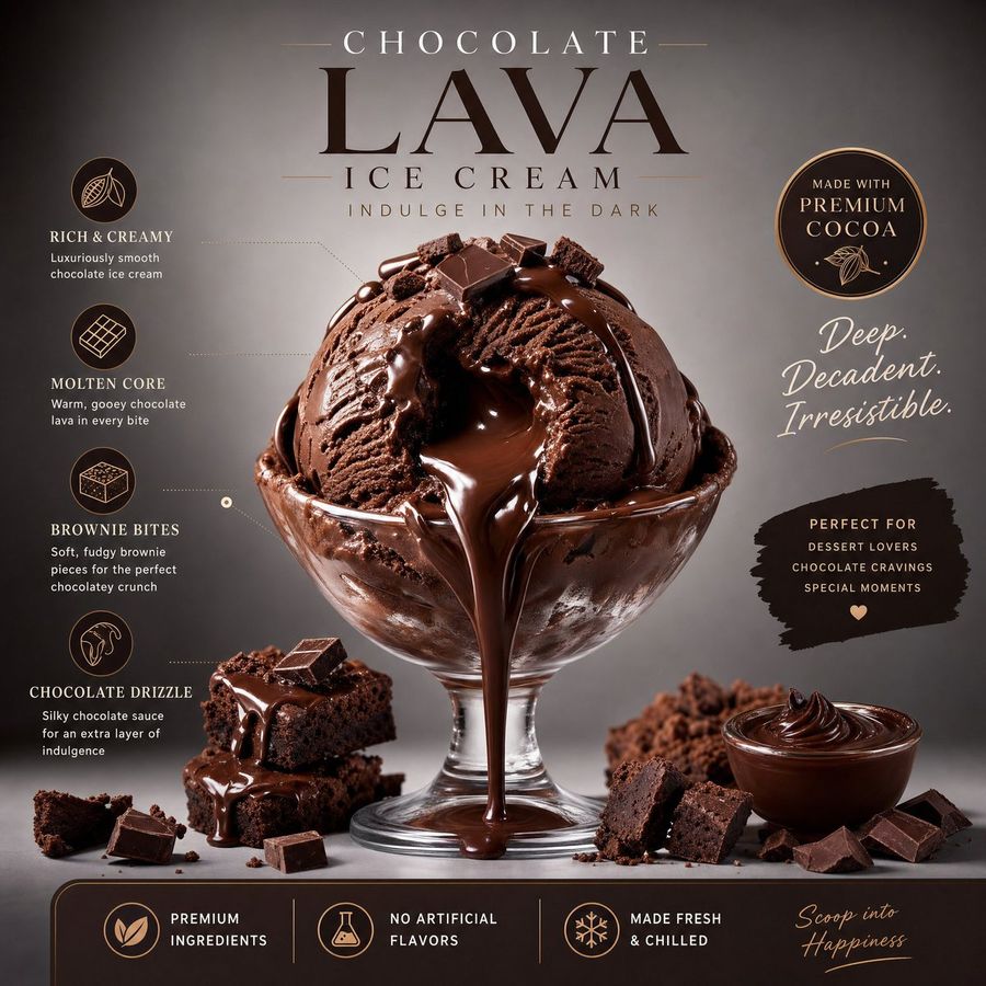 Chocolate Lava Ice Cream Ad by @nawalsehar — GPT Image 2 image prompt example