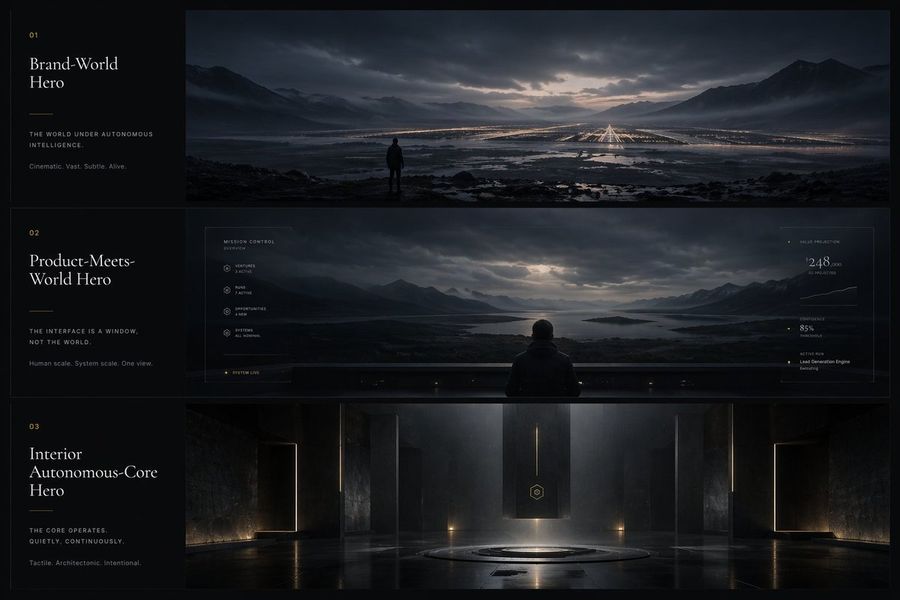 Cinematic Autonomous Mood Board — GPT Image 2 image prompt example