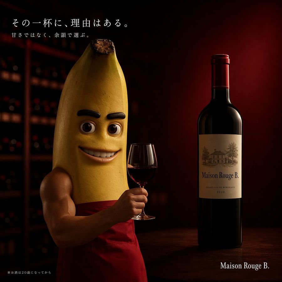 Cinematic Banana Wine Advertisement — GPT Image 2 image prompt example
