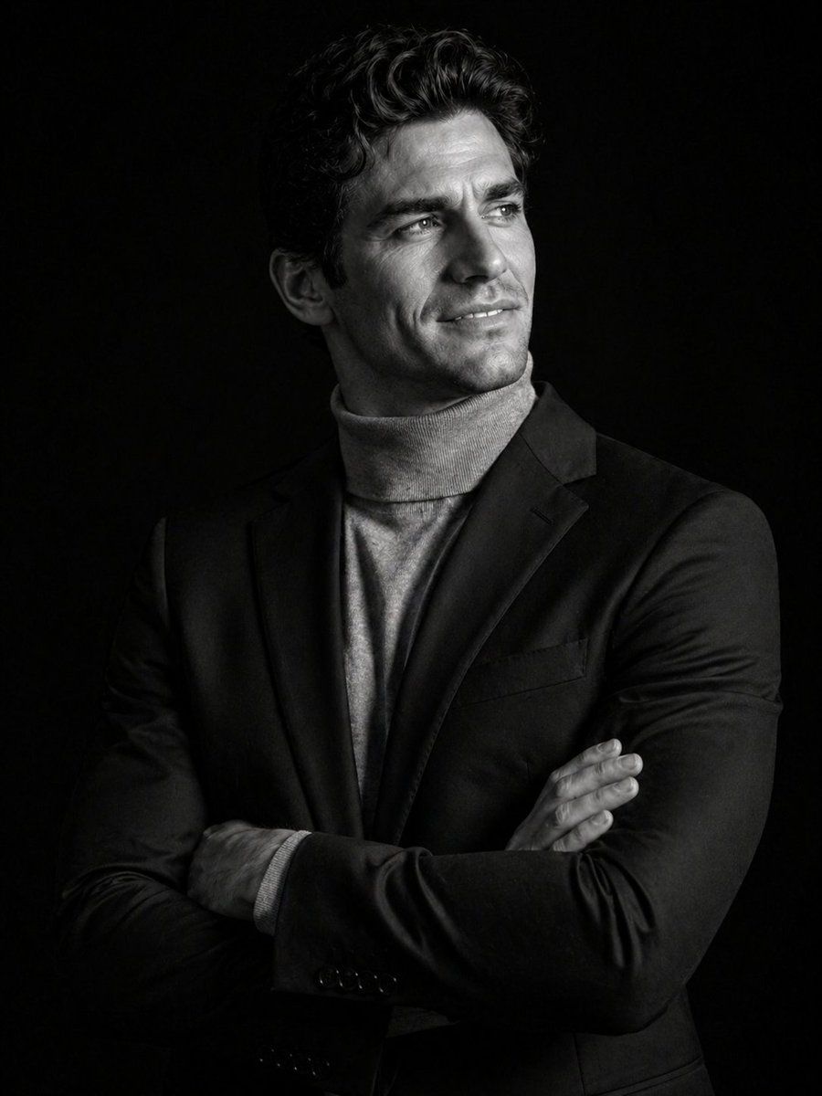 Cinematic Black And White Studio Portrait — GPT Image 2 image prompt example