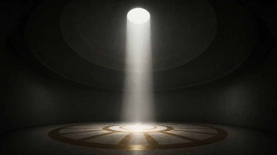 Cinematic Circular Chamber Spotlight — GPT Image 2 image prompt example