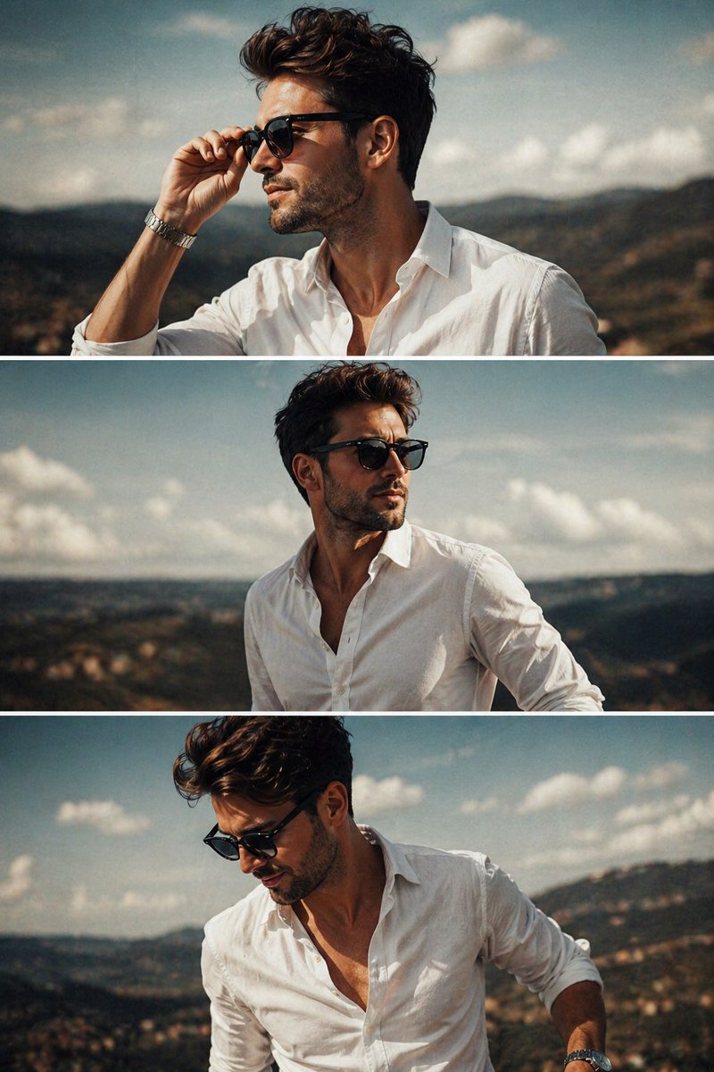 Cinematic Fashion Triptych — GPT Image 2 image prompt example