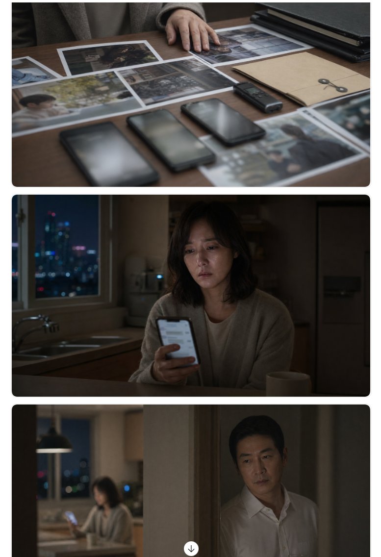 Cinematic Korean Thriller Storyboard — GPT Image 2 image prompt example