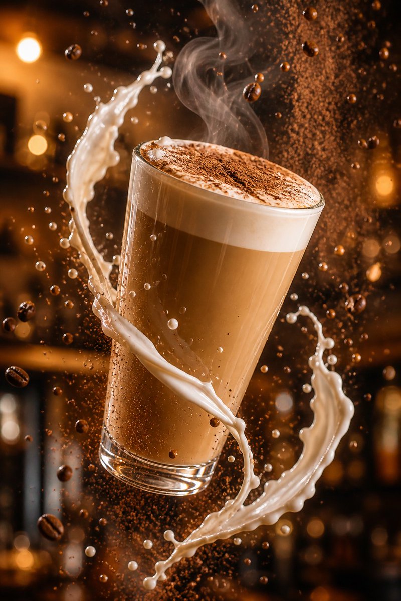 Cinematic Latte Splash — GPT Image 2 image prompt example