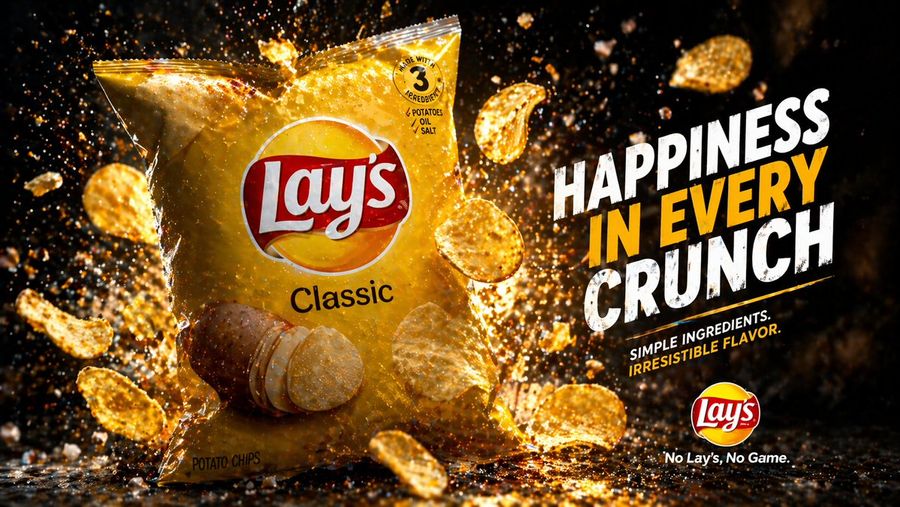 Cinematic Potato Chips Ad — GPT Image 2 image prompt example