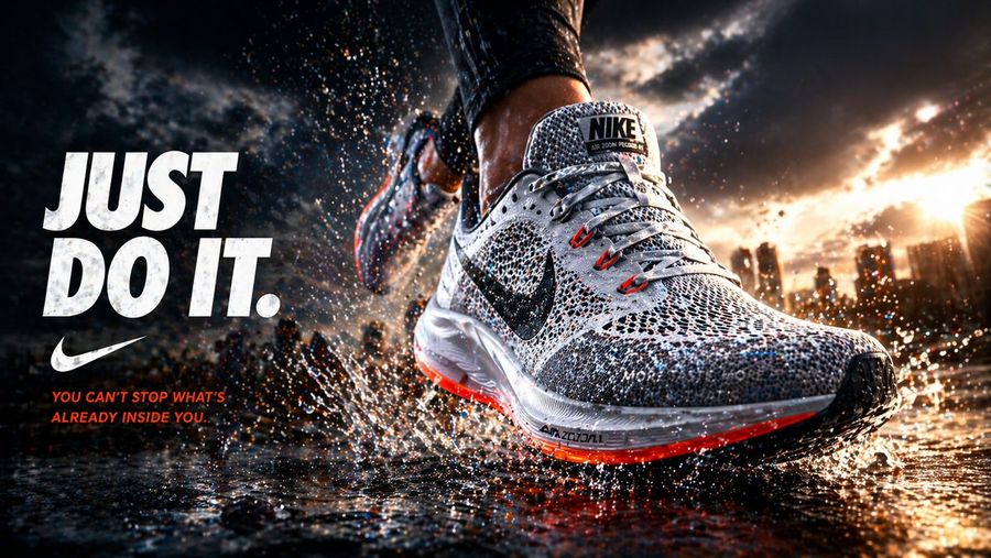 Cinematic Running Shoe Ad — GPT Image 2 image prompt example