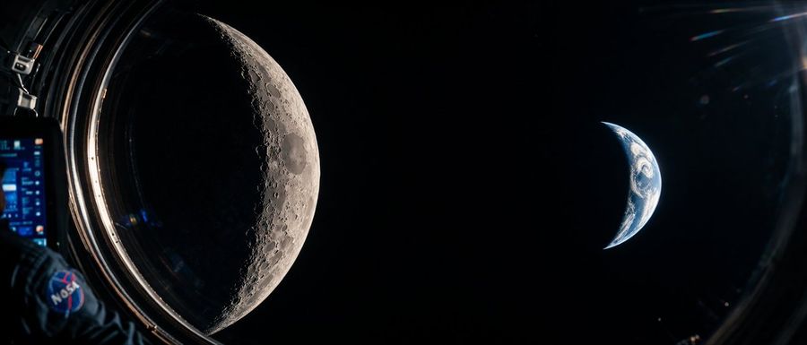 Cinematic Spacecraft View Of Moon And Earth — GPT Image 2 image prompt example