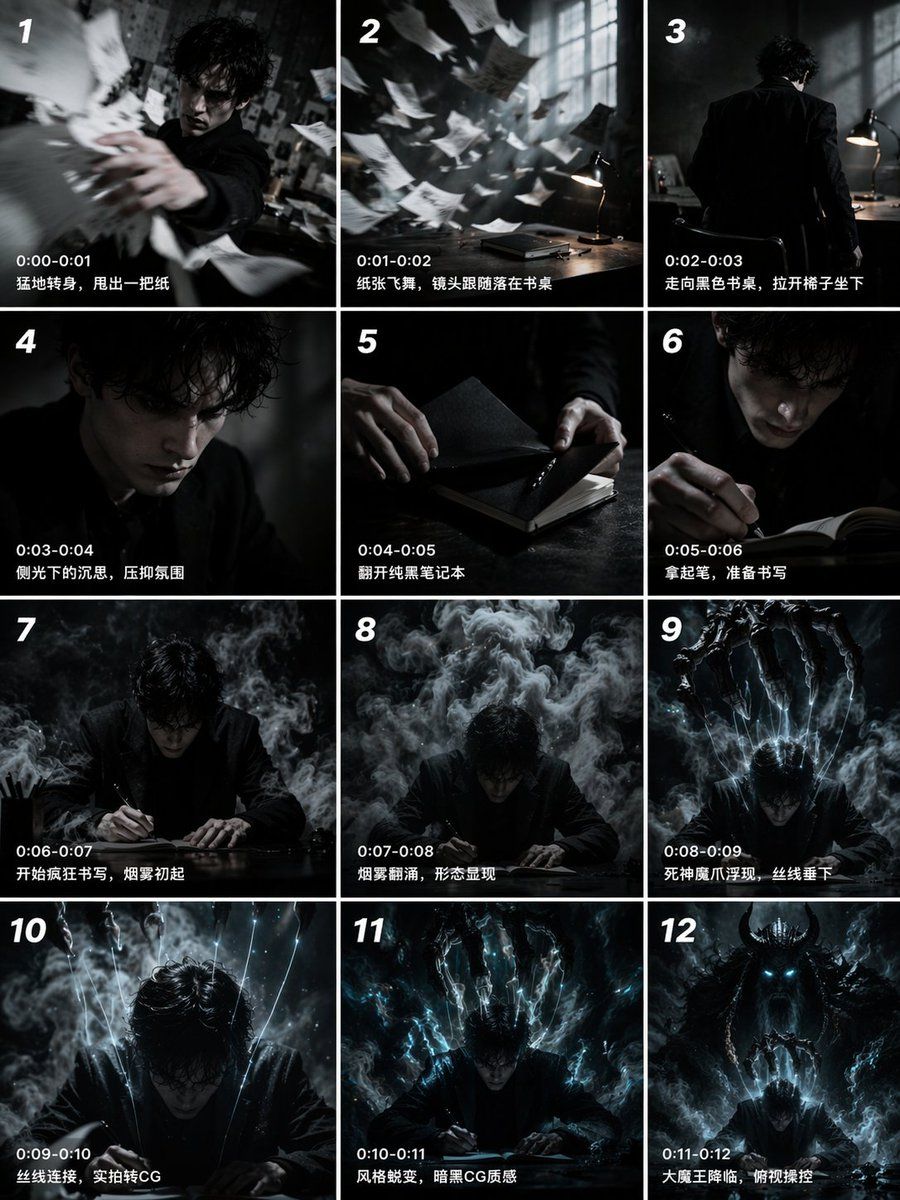 Cinematic Storyboard Grid — GPT Image 2 image prompt example