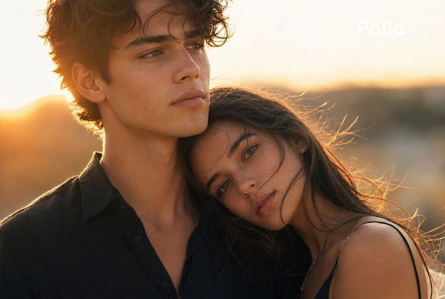 Cinematic Sunset Couple Close Up — GPT Image 2 image prompt example