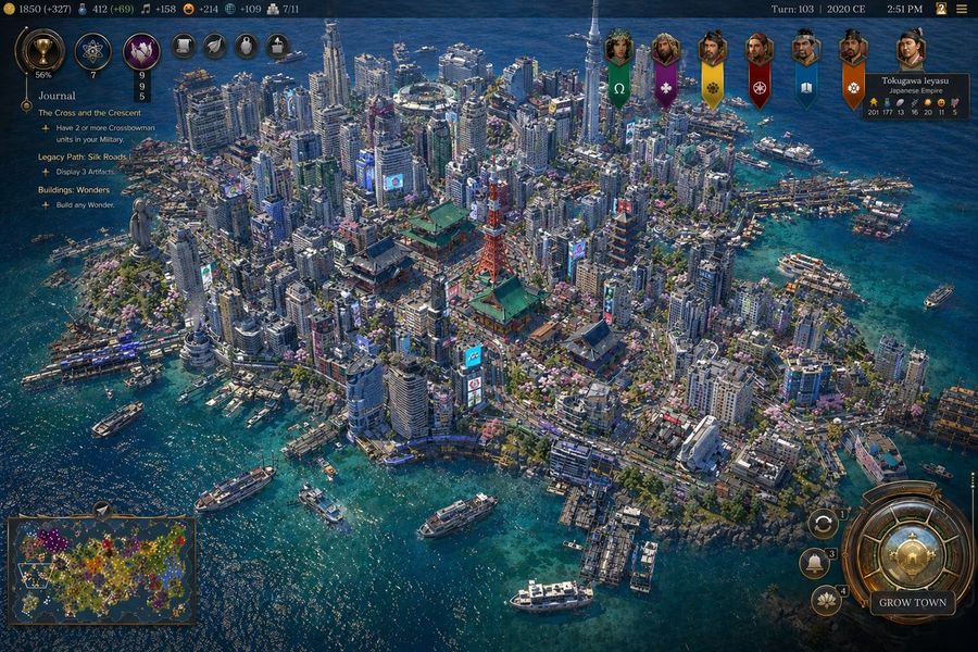 Civ Style Tokyo Island Megacity Screenshot — GPT Image 2 image prompt example