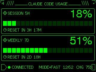 Claude Usage Gauge — GPT Image 2 image prompt example