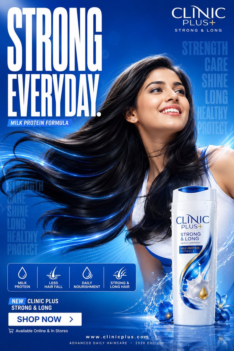 Clinic Plus Shampoo Ad — GPT Image 2 image prompt example