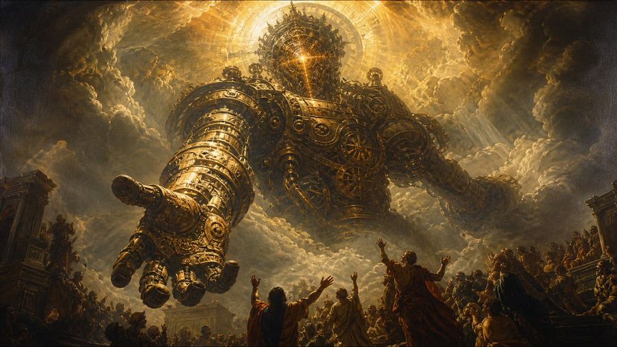 Clockwork Titan Baroque Art — GPT Image 2 image prompt example