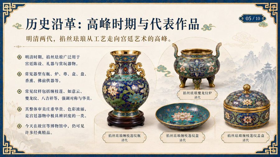 Cloisonne History Ppt Slide — GPT Image 2 image prompt example