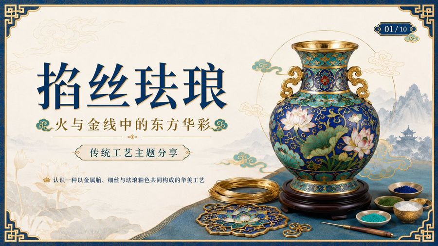 Cloisonne Ppt Cover — GPT Image 2 image prompt example