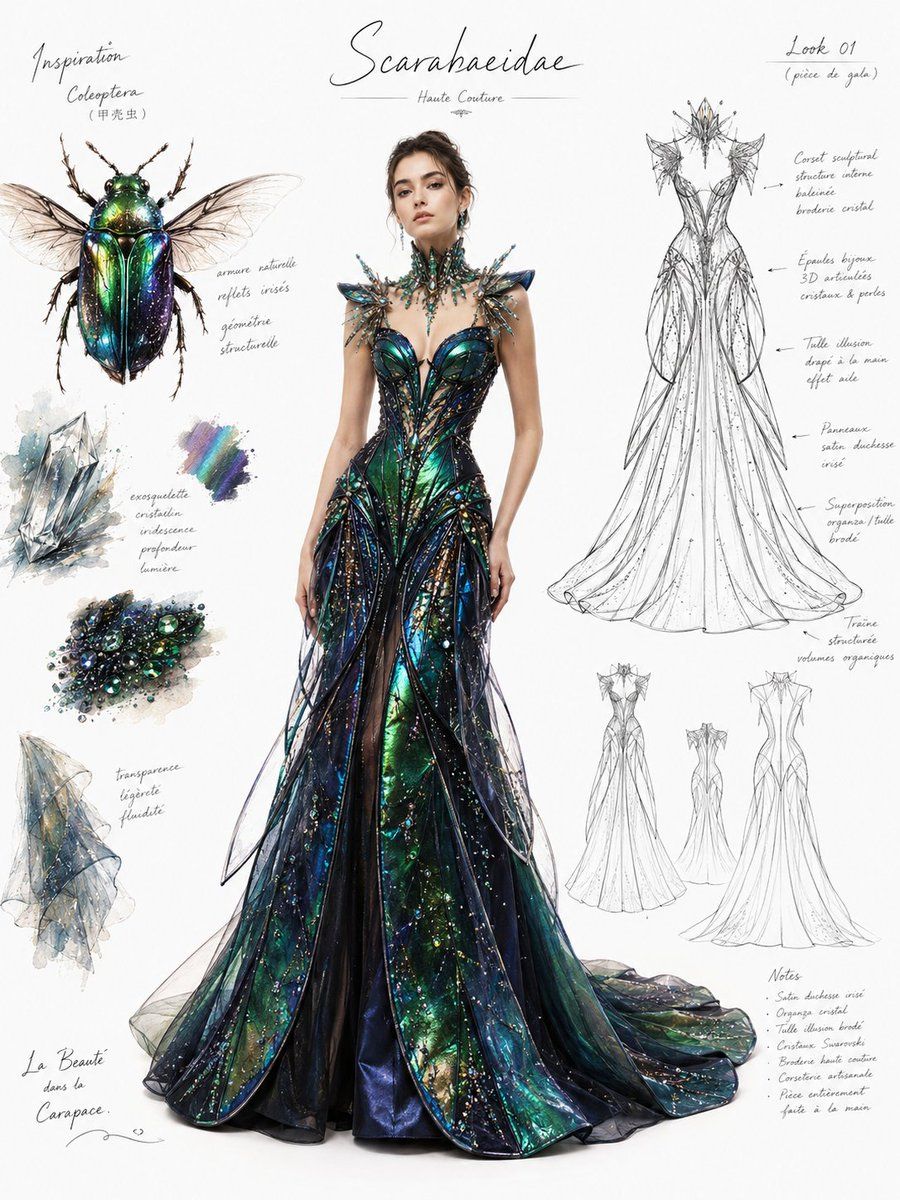 Couture Fashion Design Concept Sheet — GPT Image 2 image prompt example