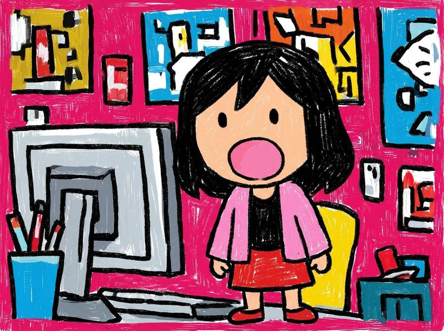 Crayon Artist Studio Cartoon — GPT Image 2 image prompt example