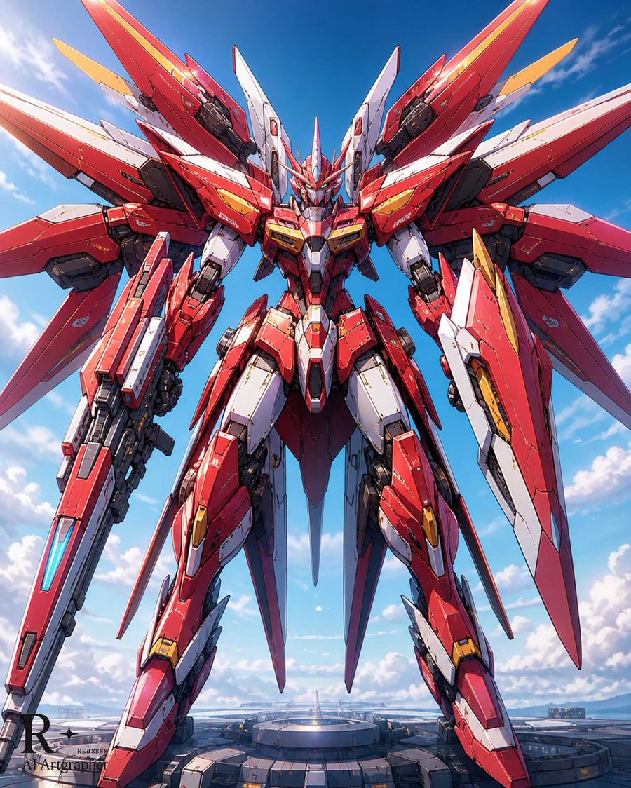 Crimson Winged Mecha — GPT Image 2 image prompt example