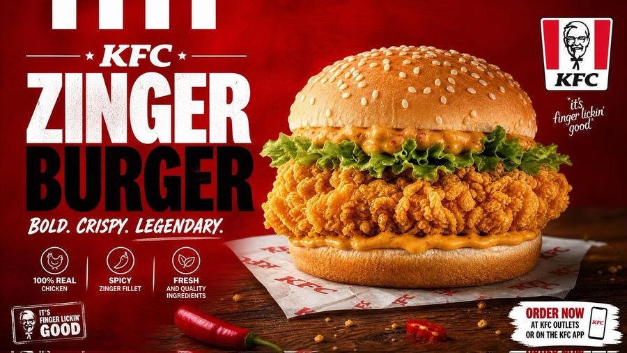 Crispy Burger Food Commercial — GPT Image 2 image prompt example