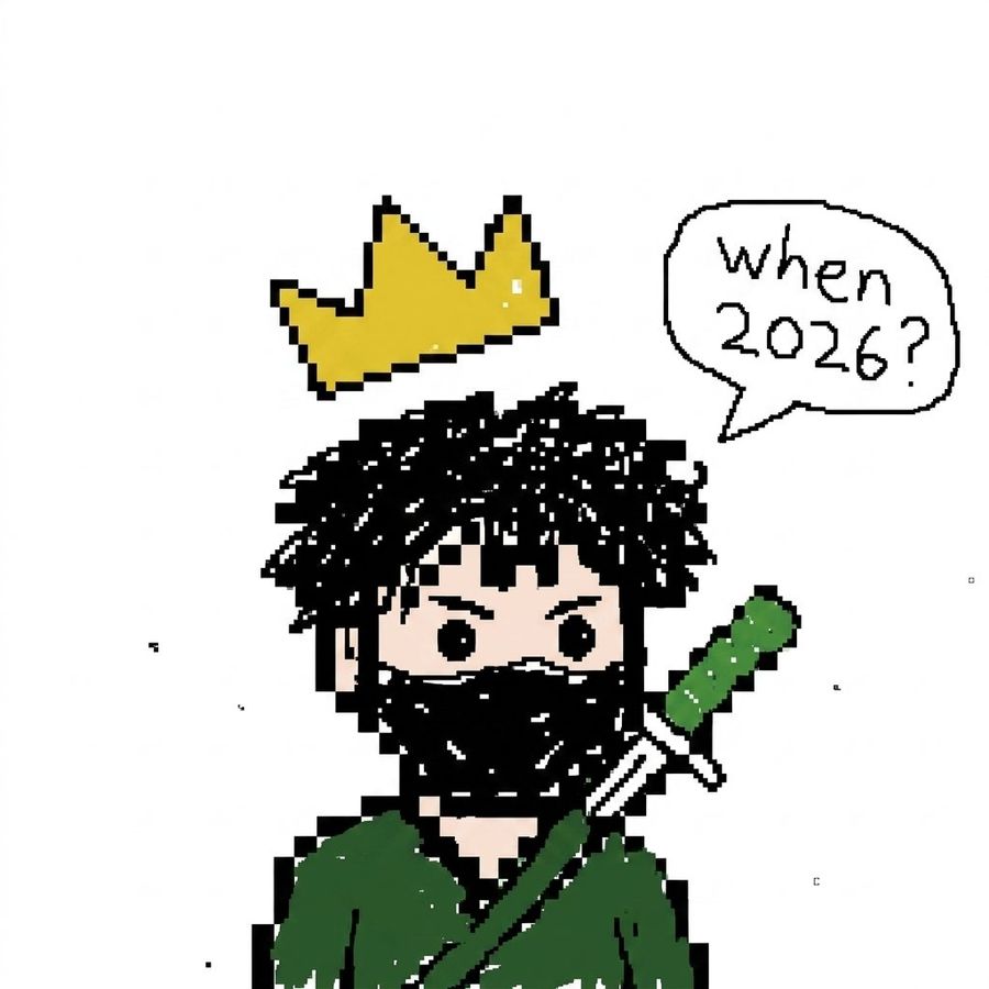 Crowned Pixel Ninja Meme — GPT Image 2 image prompt example
