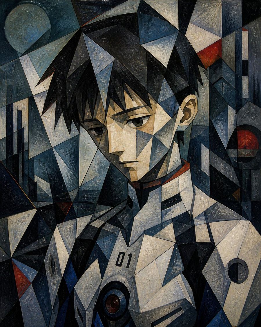 Cubist Android Portrait — GPT Image 2 image prompt example