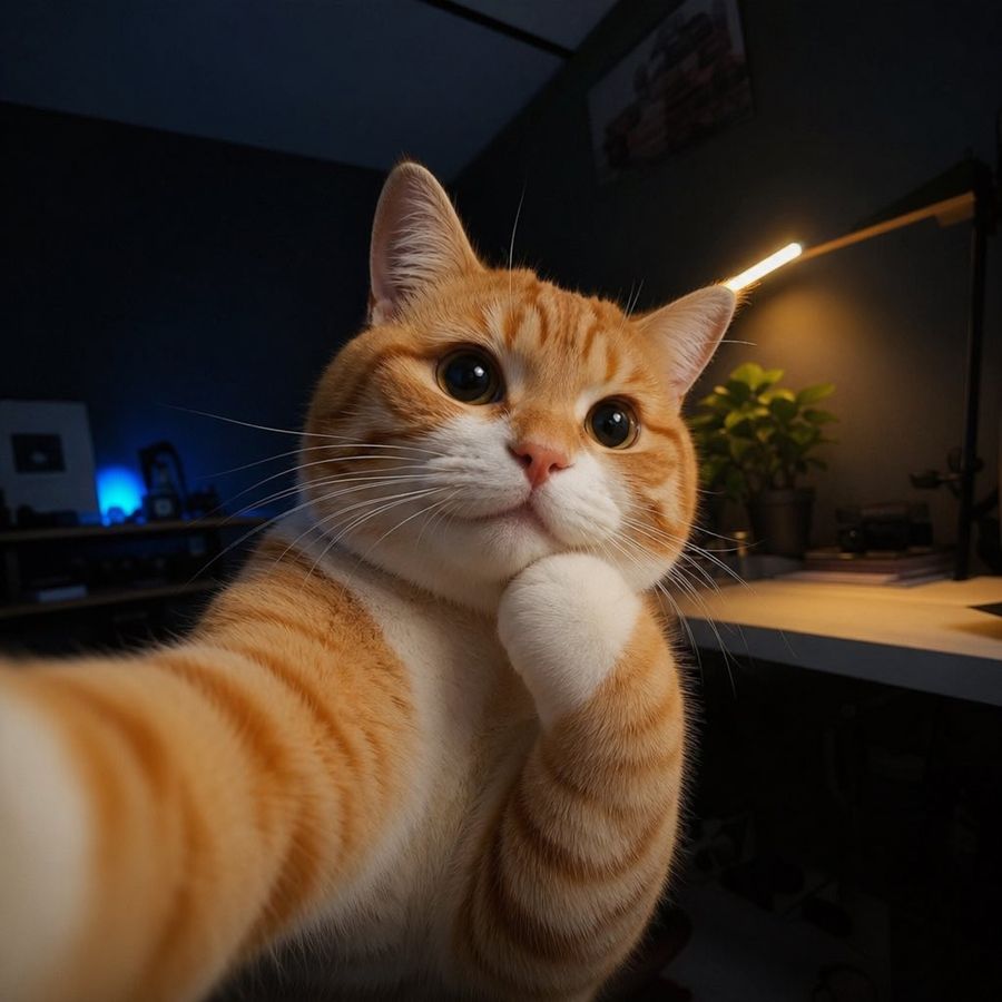 Cute Cat Selfie — GPT Image 2 image prompt example
