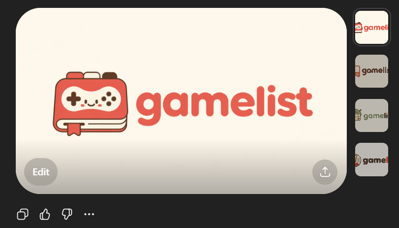 Cute Gamelist App Logo Mockup — GPT Image 2 image prompt example