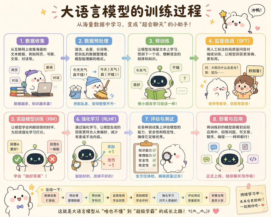 Cute Llm Training Poster — GPT Image 2 image prompt example
