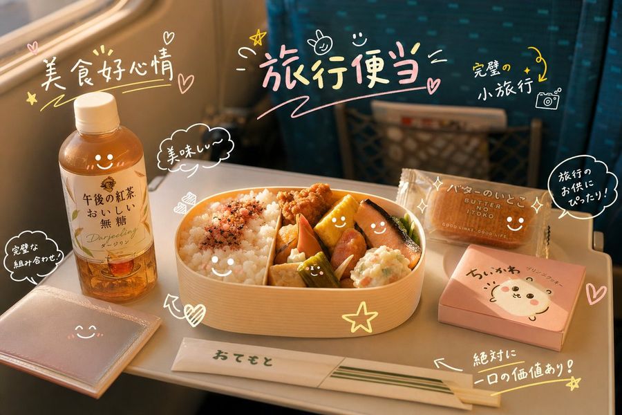 Cute Train Bento Doodles — GPT Image 2 image prompt example