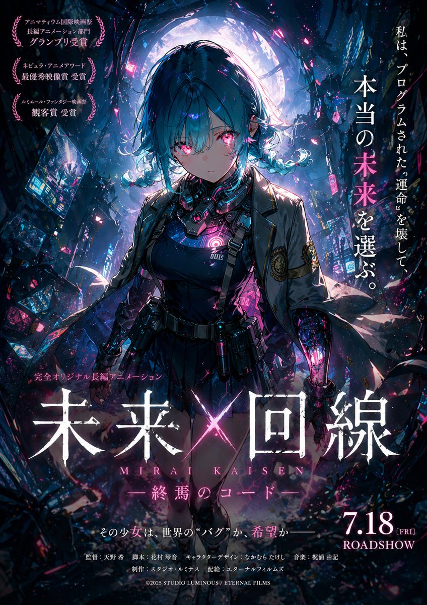 Cyberpunk Anime Movie Poster — GPT Image 2 image prompt example