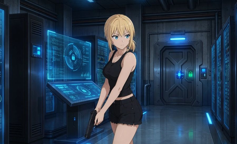 Cyberpunk Infiltrator Anime — GPT Image 2 image prompt example