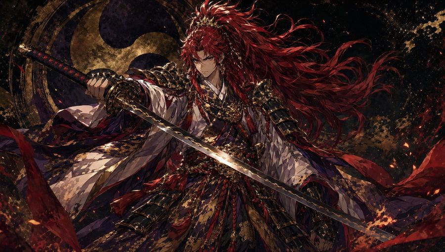 Dark Fantasy Crimson Samurai Warlord — GPT Image 2 image prompt example
